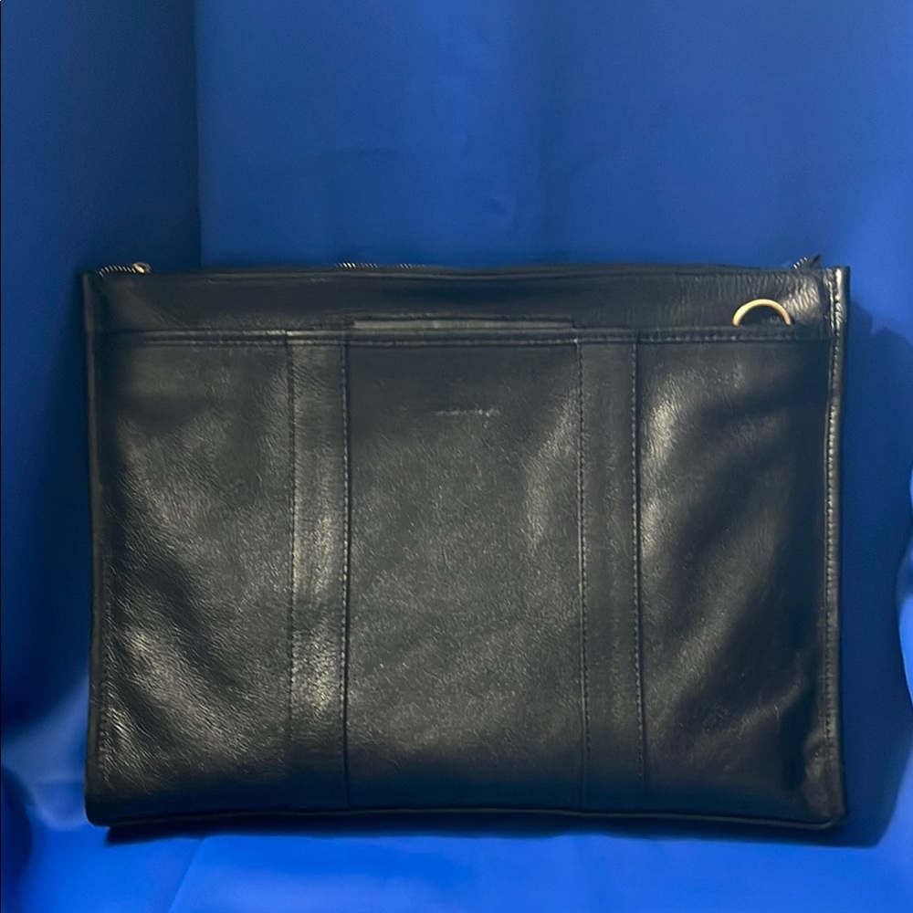 Sabandija‎ Black Leather Briefcase – 13" Laptop Bag, Minimalist & Unisex - Picture 6 of 16